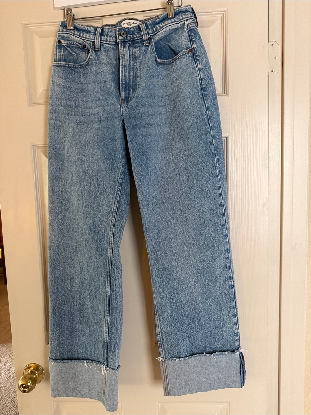 Abercrombie & Fitch Light Blue Straight-Leg Jeans